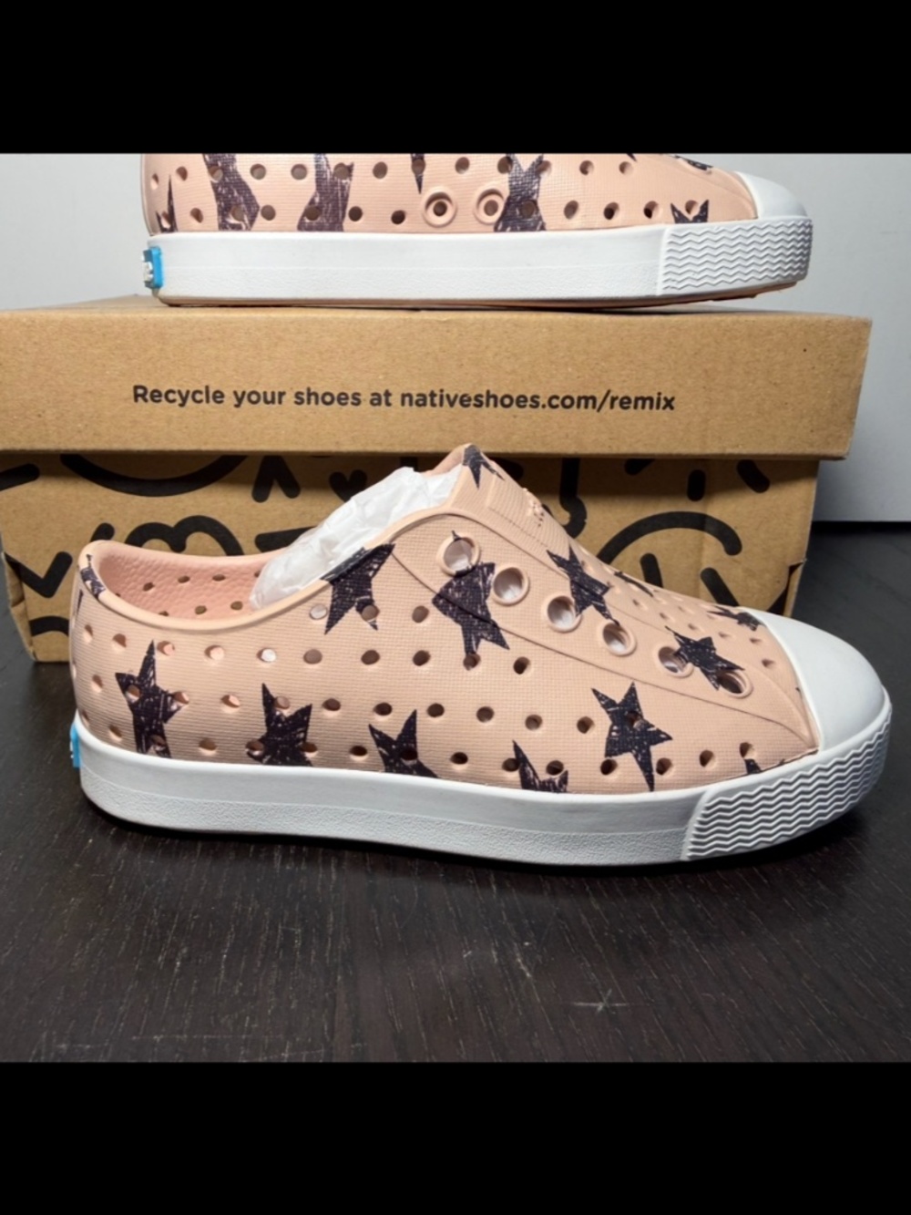 Native Jefferson Print Shoes Chameleon Pink/Onyx Stars Little Kids/Toddler C7